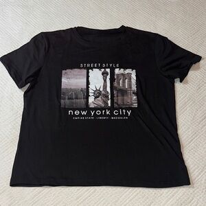 SHEIN Black New York City Graphic T-Shirt XL